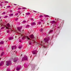 Viskos RAYON POPLIN Poppys design B
