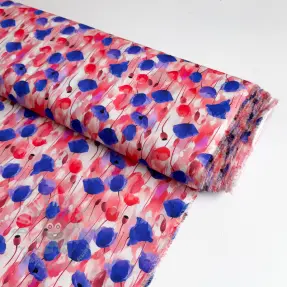 Viskos RAYON POPLIN Poppys design A
