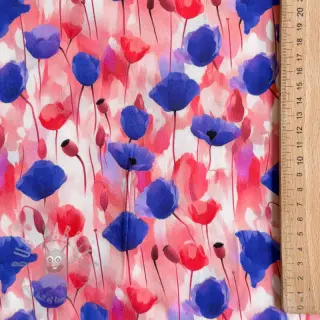Viskos RAYON POPLIN Poppys design A
