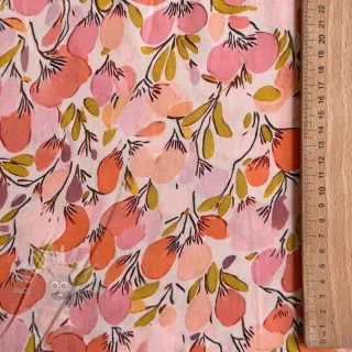 Viskos RAYON POPLIN Simplistic flowers design Och