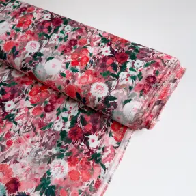 Viskos RAYON POPLIN Wild flowers design D