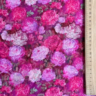 Viskos RAYON POPLIN Flower sea design A