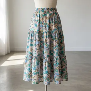 Viskóza RAYON POPLIN Simplistic flowers design C