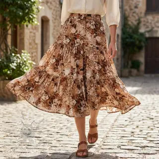 Viskos RAYON POPLIN Wild flowers design C