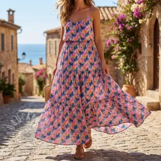 Viskos RAYON POPLIN Faded spots design Och
