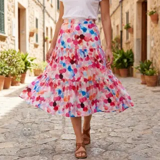 Viskos RAYON POPLIN Bouncy design F