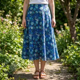 Viskos RAYON POPLIN Flower sea design B