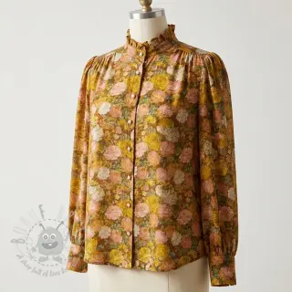 Viskos RAYON POPLIN Flower sea design C
