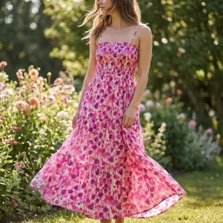 Viskos RAYON POPLIN Poppys design B