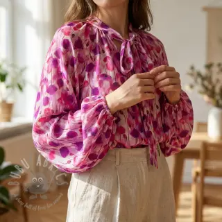 Viskos RAYON POPLIN Poppys design B