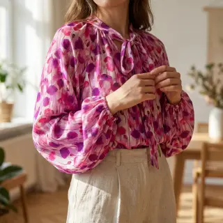 Viskóza RAYON POPLIN Poppys design B