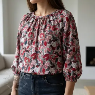 Viskos RAYON POPLIN Floral design C