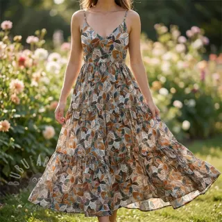 Viskos RAYON POPLIN Floral design E