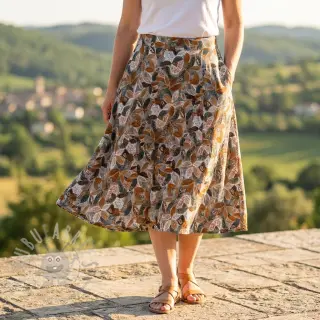 Viskos RAYON POPLIN Floral design E