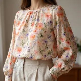 Viskos RAYON POPLIN Love design D