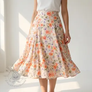Viskos RAYON POPLIN Love design D