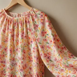 Viskos RAYON POPLIN Love design E