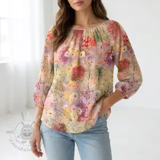 Viskos RAYON POPLIN Love design B