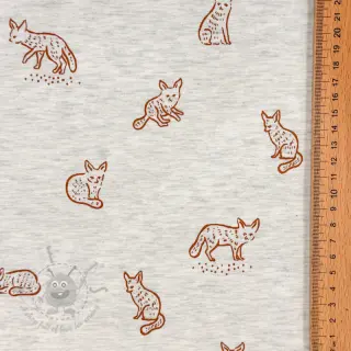 Jersey Hidden foxie ecru melange