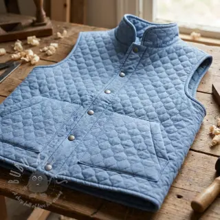 Vadderat tyg JEANS blue