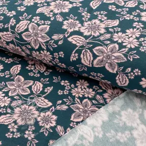 Kardat sweatshirttyg SOFT Flowers emerald