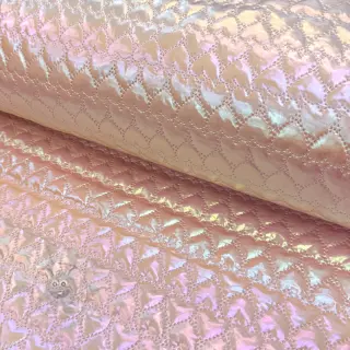 Vadderat tyg Fancy hearts pink