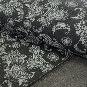 Kardat sweatshirttyg Paisley anthracite melange