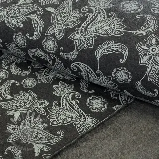 Kardat sweatshirttyg Paisley anthracite melange