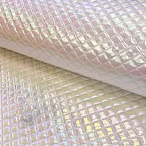 Vadderat tyg Fancy diamonds offwhite