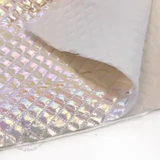 Vadderat tyg Fancy diamonds offwhite