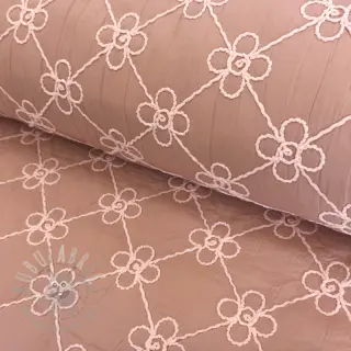 Vadderat tyg Flower design old pink