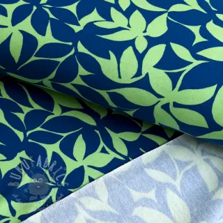 Kardat sweatshirttyg SOFT Leaves green navy