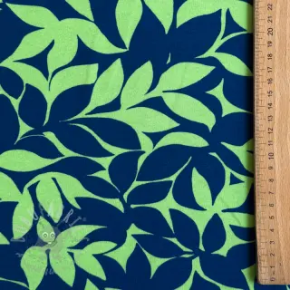 Kardat sweatshirttyg SOFT Leaves green navy