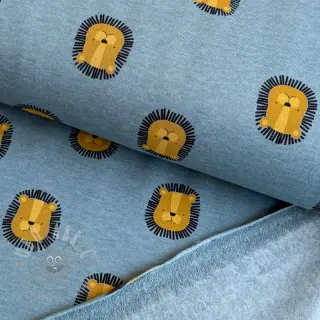 Kardat sweatshirttyg Lions smoke blue melange