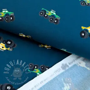 Kardat sweatshirttyg SOFT Monstertruck indigo