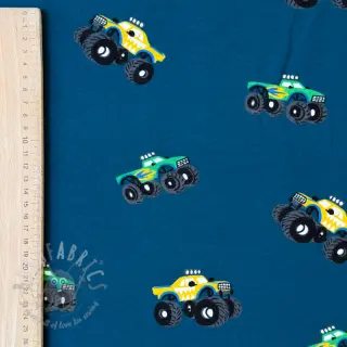 Kardat sweatshirttyg SOFT Monstertruck indigo