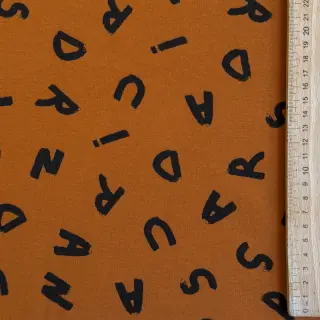 Teplákovina počesaná SOFT Letters hazel