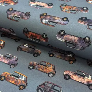 Dekoračná látka Cars blue shadow digital print