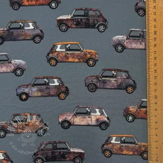 Dekorationstyg Cars blue shadow digital print