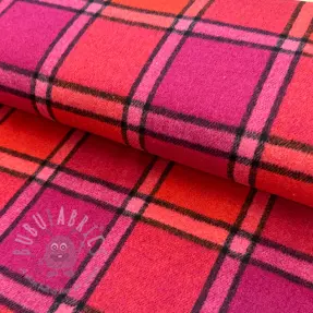 Tyg till kostym BRUSHED Check cerise