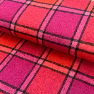 Látka na kostým BRUSHED Check cerise
