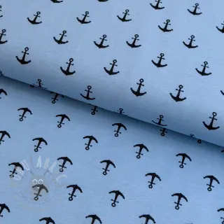 Úplet GLITTER Anchor light blue