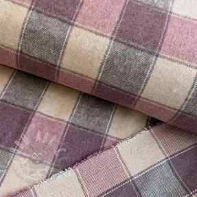 Tyg till kostym YARN DYED BRUSHED Check blush