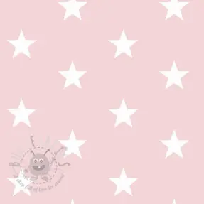 Bomullstyg Stars light rose