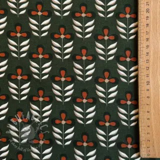 Dekorationstyg Flowers old green