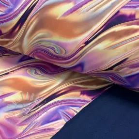 Softshell zimný Liquid metal pink digital print