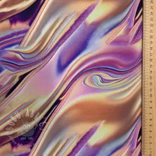 Softshell vinter Liquid metal pink digital print