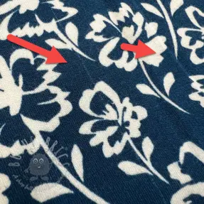 Kardat sweatshirttyg SOFT Imprint flowers petrol 2:a sortering