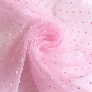 Tyl na TUTU DOTS pink