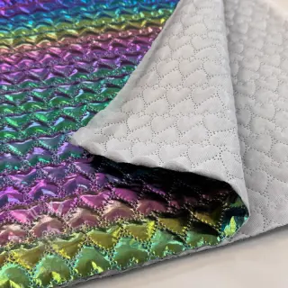 Vadderat tyg Fancy hearts multi